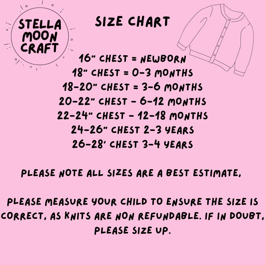 Personalised Knitwear- Premmie Size