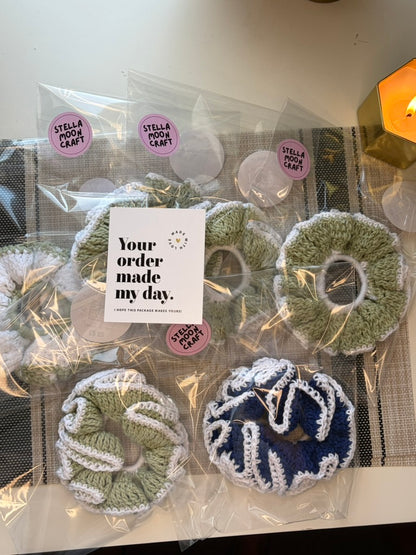 Crochet Scrunchie Pattern PDF | Beginner Ruffle Hair Scrunchie (UK & US Terms)