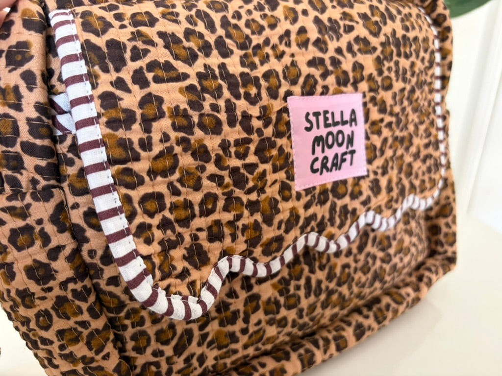 Scalloped Leopard Wash Bag