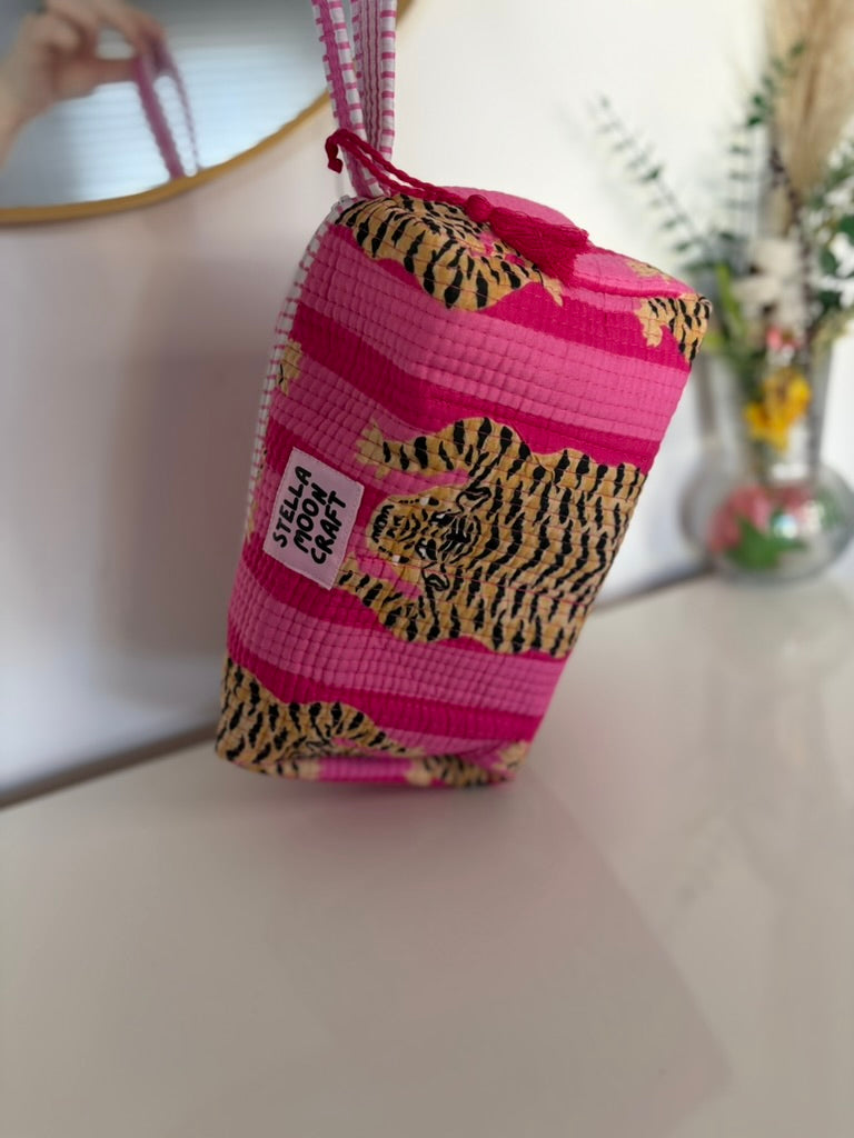 Pink Tiger Wash Bag Set
