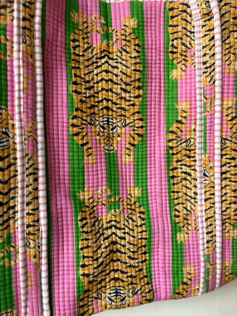 Pink & Green Tiger Tote