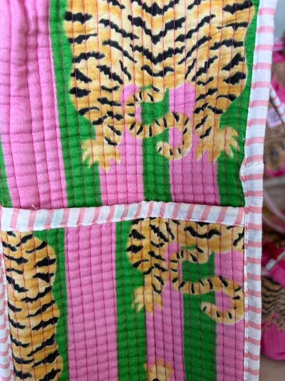 Pink & Green Tiger Tote