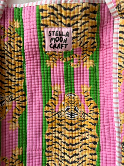 Pink & Green Tiger Tote