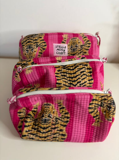 Pink Tiger Wash Bag Set