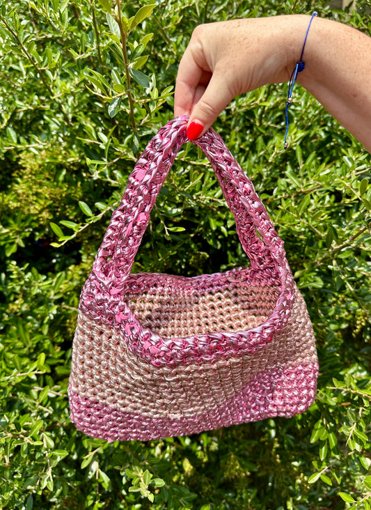 Handmade Crochet Bag - Metallic