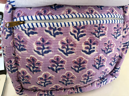 Scalloped Lilac Wash Bag