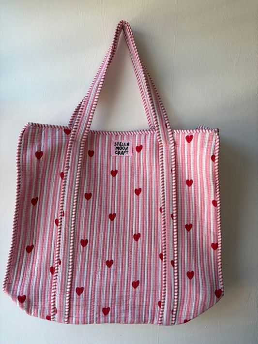 Pink Hearts Tote
