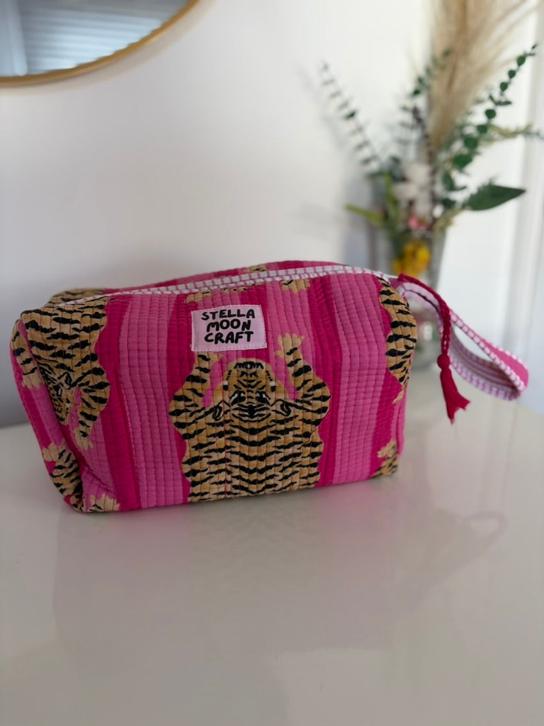 Pink Tiger Wash Bag Set