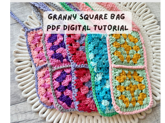 Granny Square Crochet Bag Pattern PDF - Digital Download