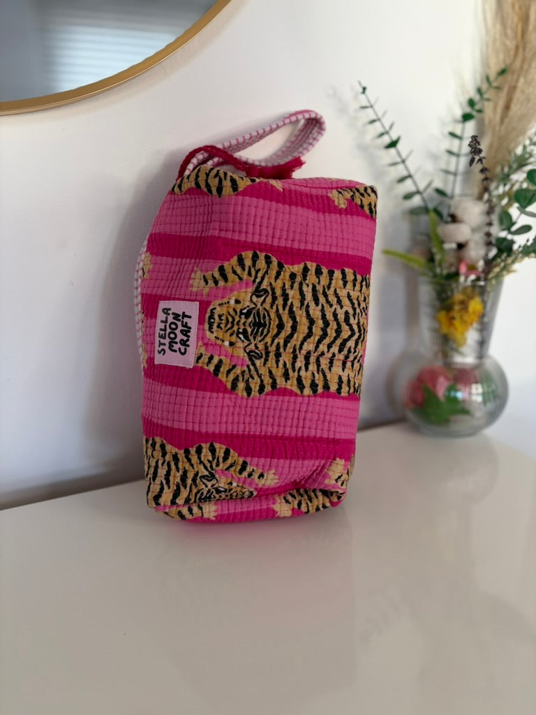 Pink Tiger Hair Tool Bag