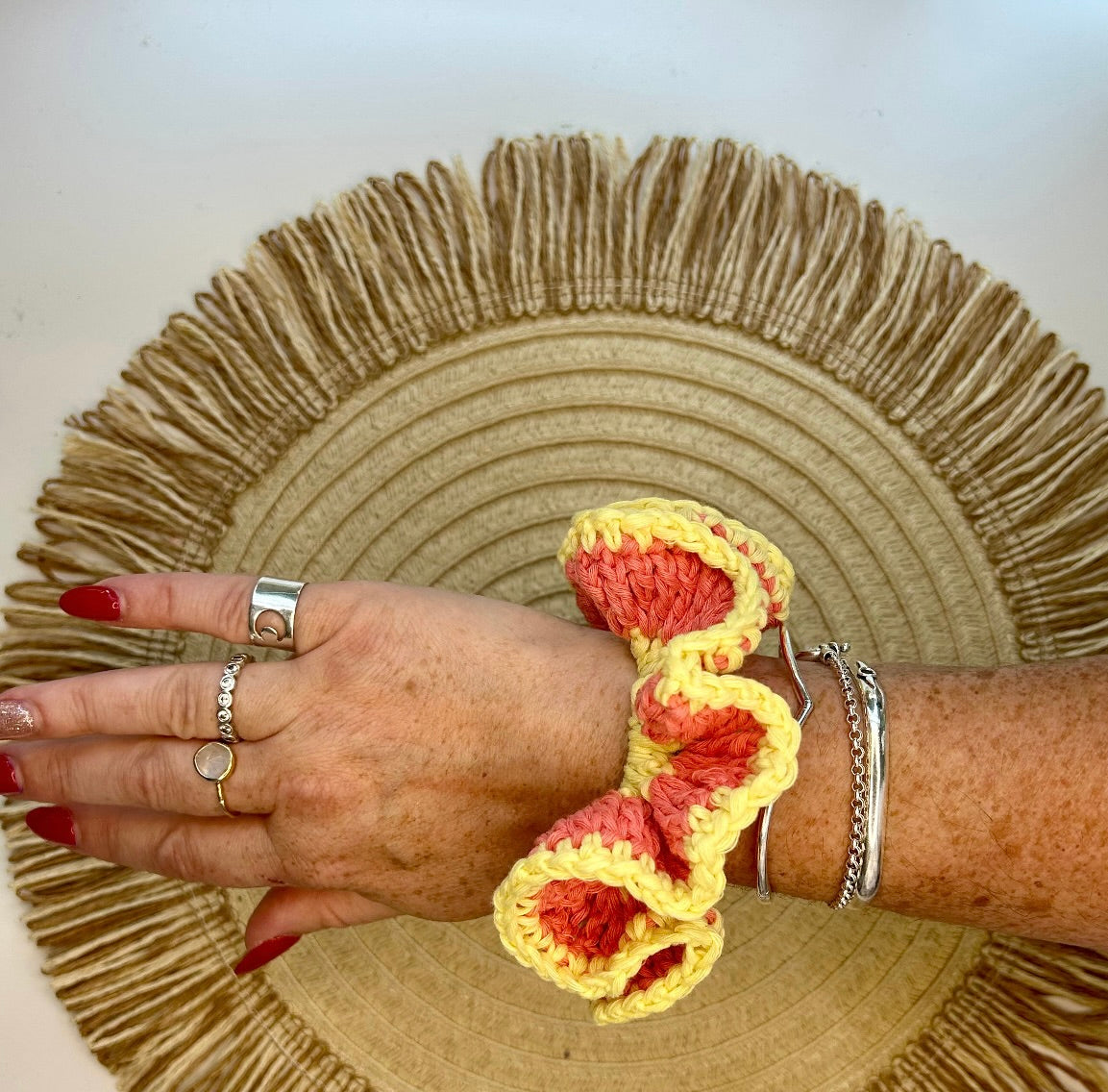 Crochet Scrunchie Pattern PDF | Beginner Ruffle Hair Scrunchie (UK & US Terms)