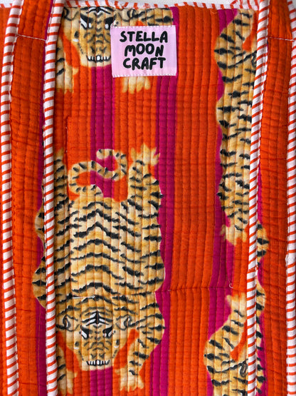 Orange & Hot Pink Tiger Tote
