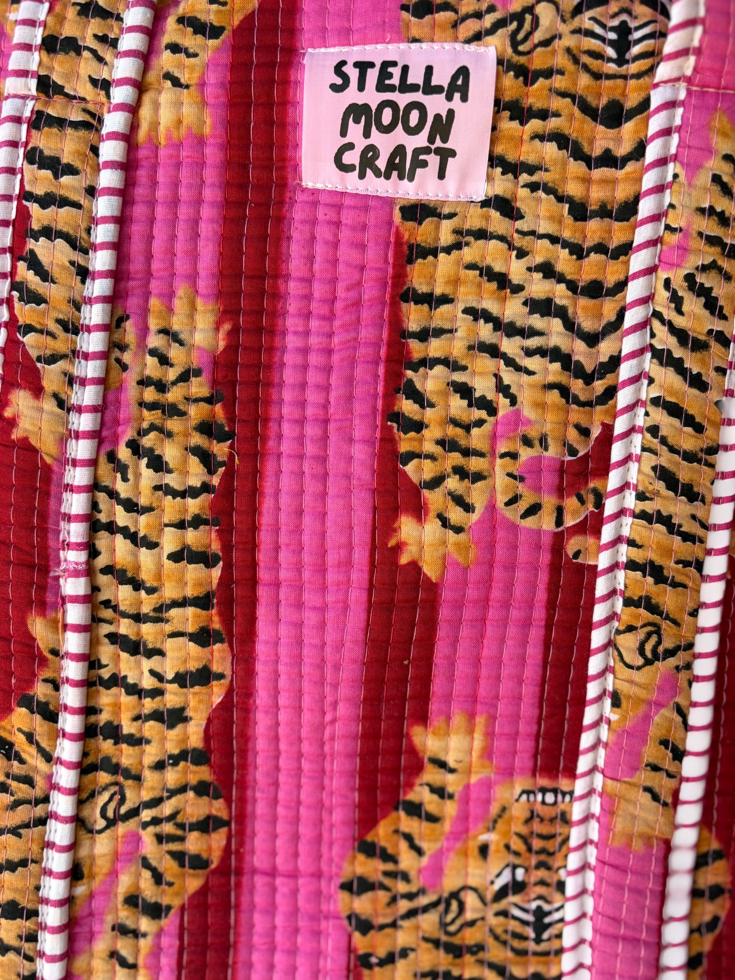 Hot Pink & Red Tiger Tote