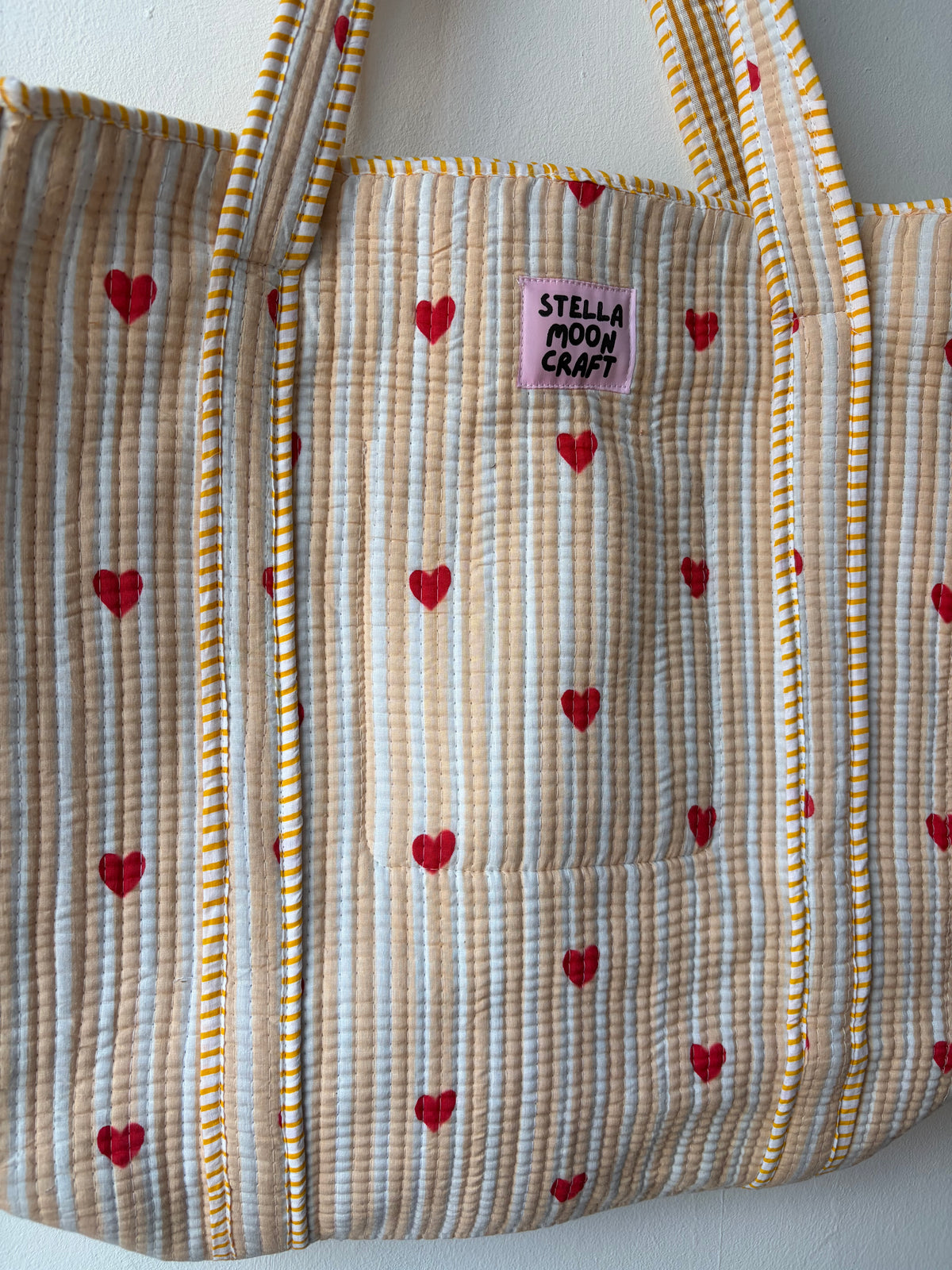 Yellow Hearts Tote