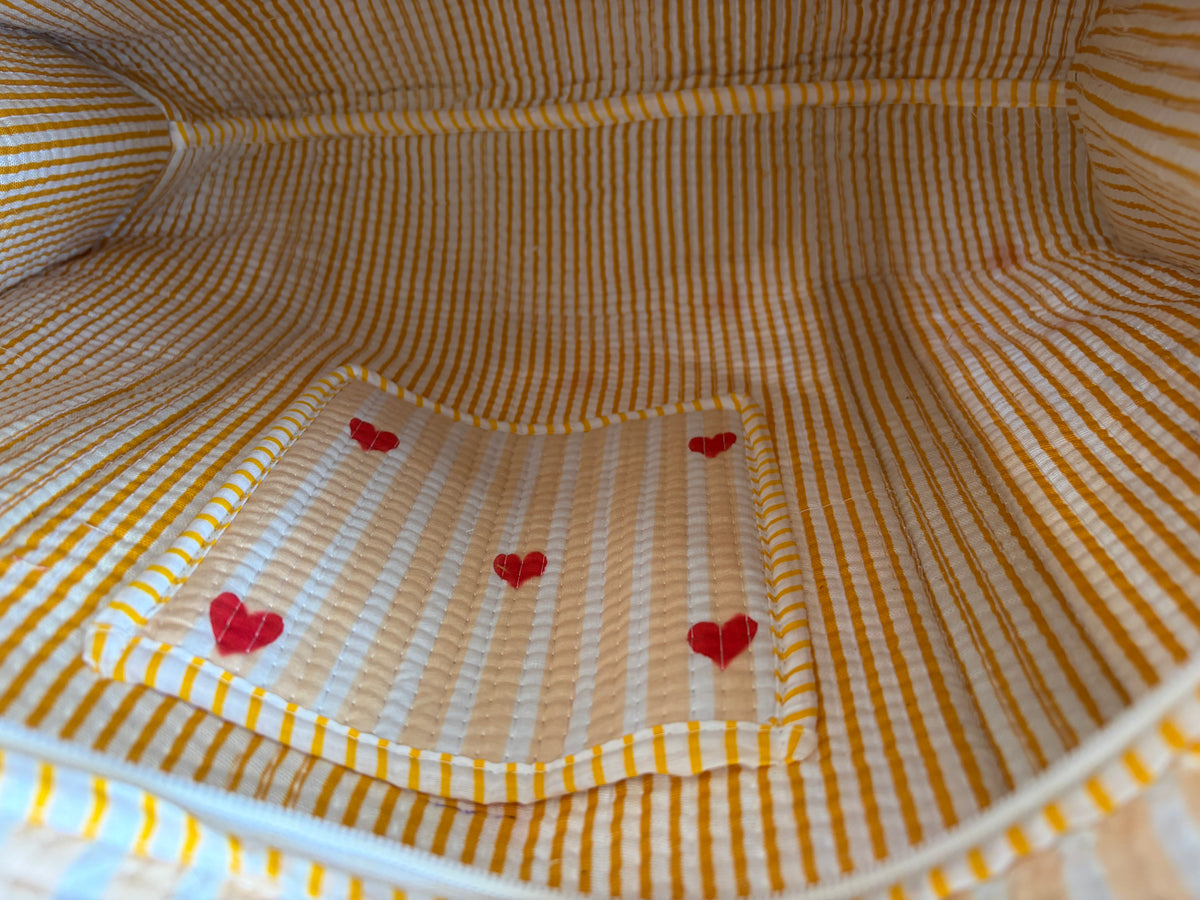 Yellow Hearts Tote