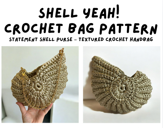 Crochet Shell Bag Pattern PDF - Digital Download